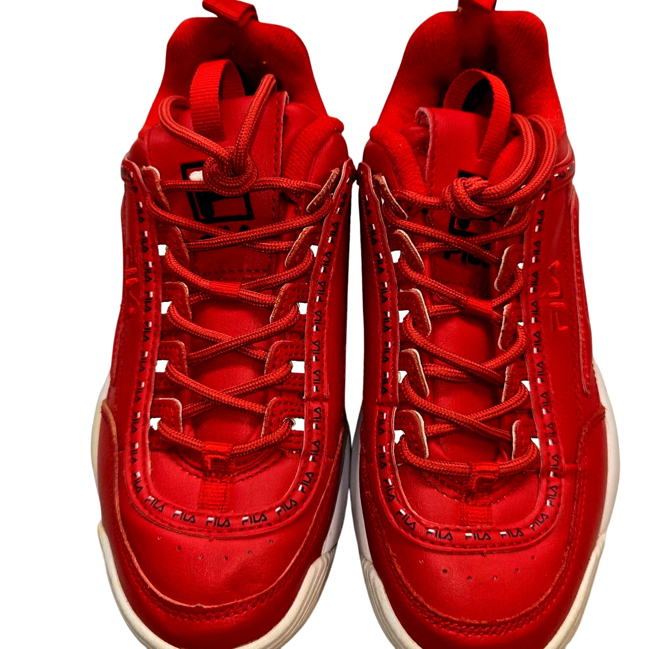 Fila Mens Tennis Shoe 6.5 Red Boy Athletic Teen Sneaker Sports